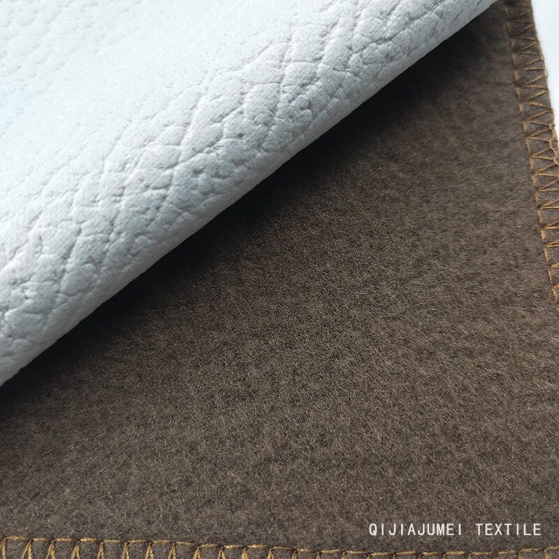 Litchi Polyester Faux Leather Fabric