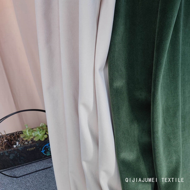 Stock Super Heavy Weight dark green stage curtains velvet fabric