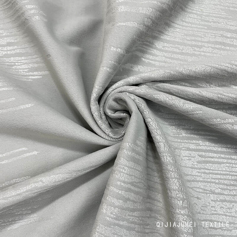 Light gray gauze chiffon fabric