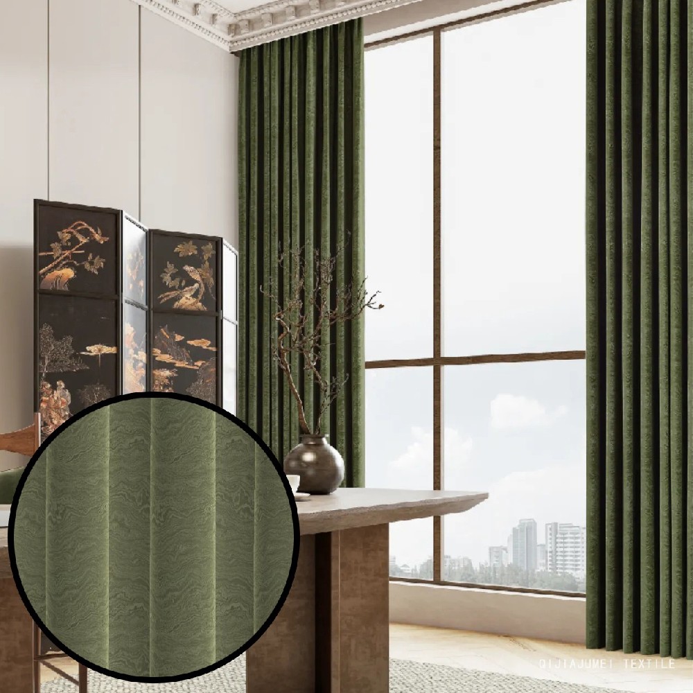 Jacquard geometric drapery sheer