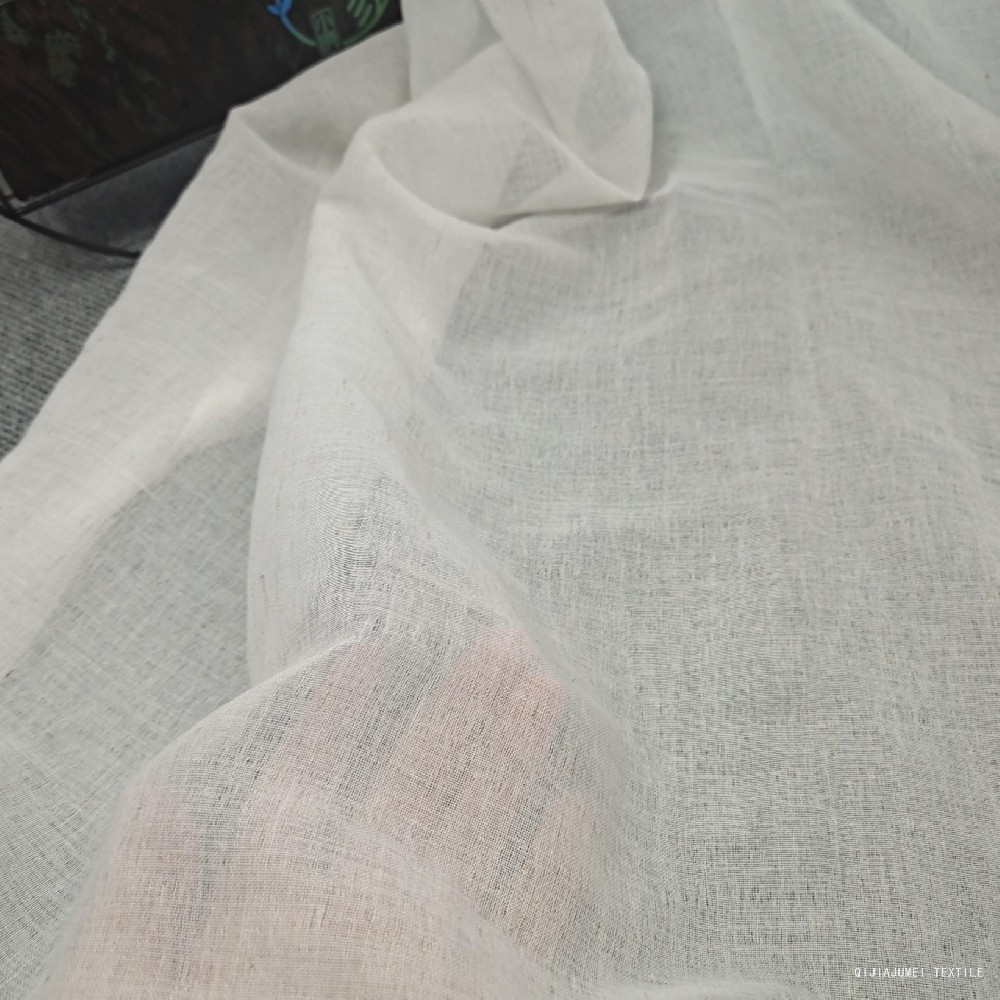 White Semi sheer mesh fabric