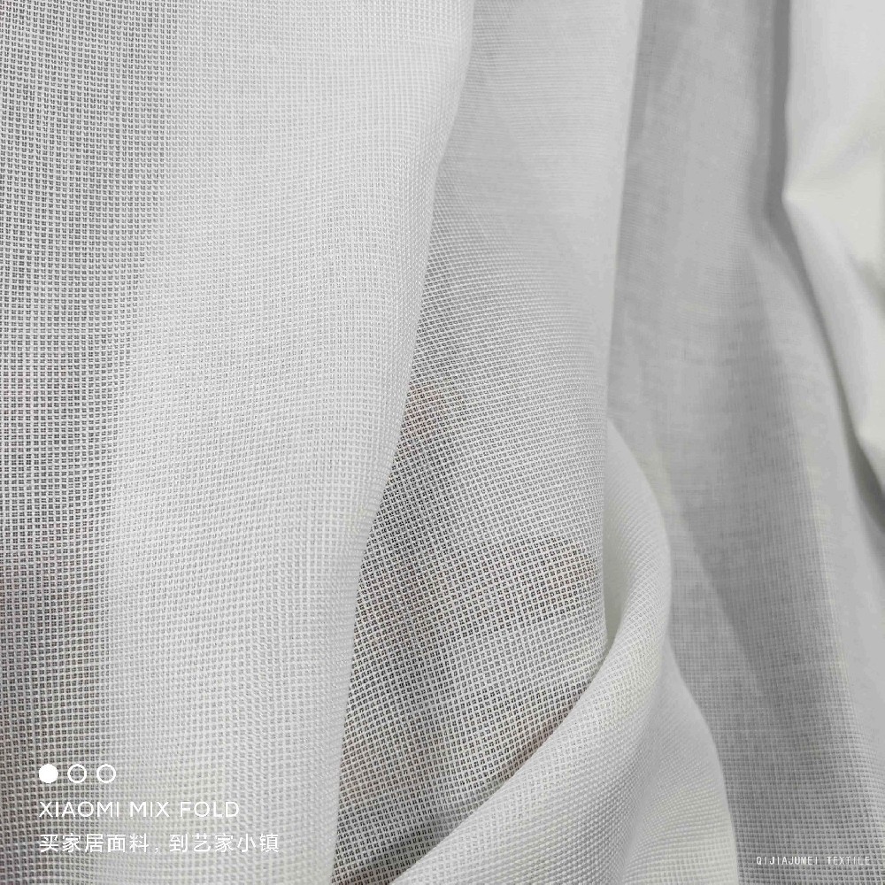 Gray drapery sheer voile  fabric