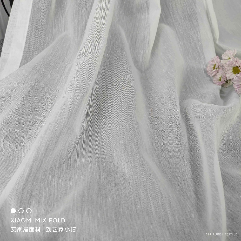 Light filtering sheer chiffon voile curtain
