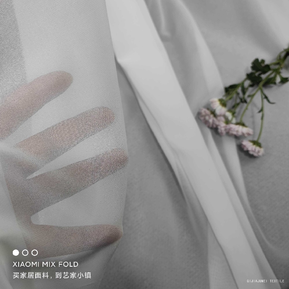 Off white Curtain voile textile fabrics