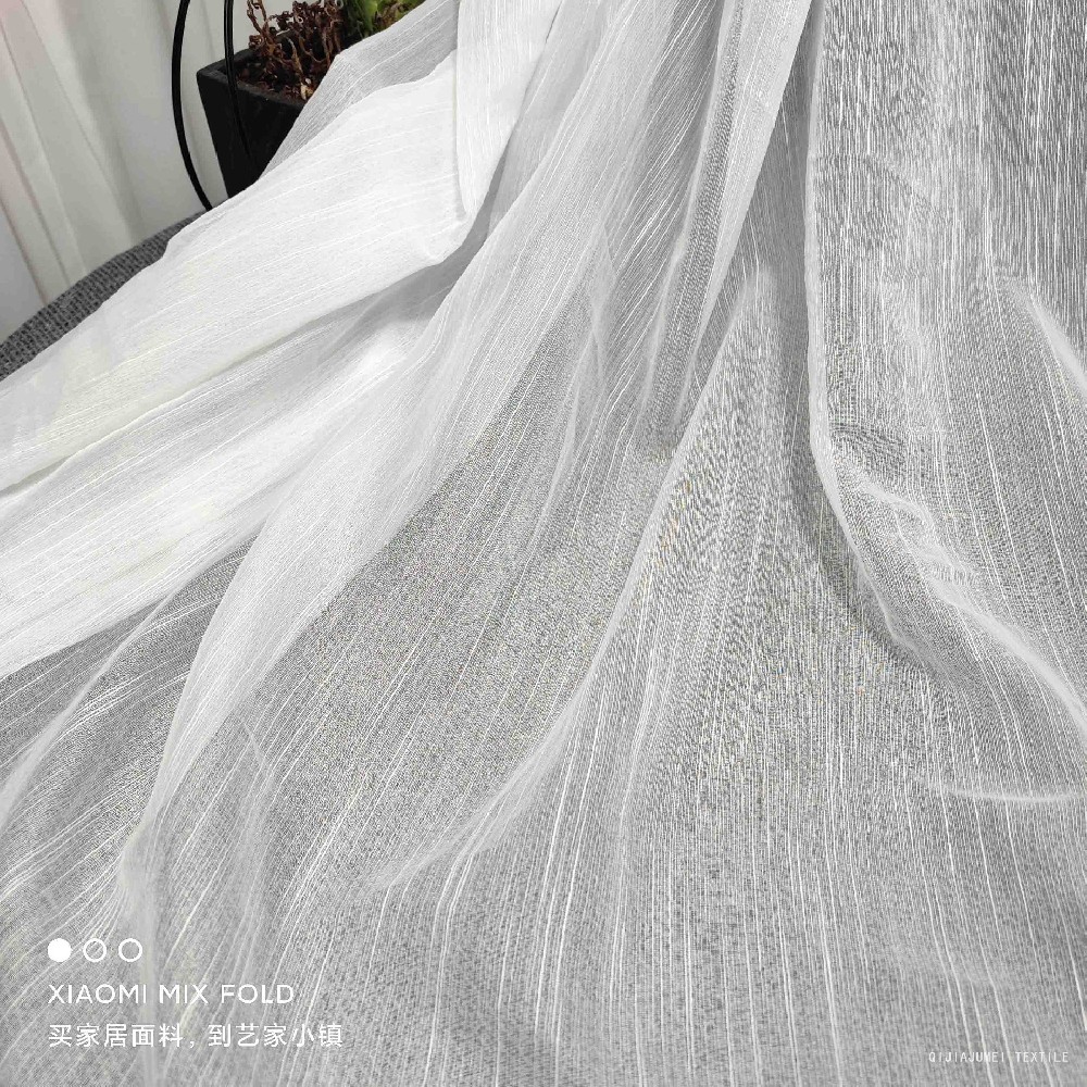 Sheer Curtains Geometric Textured Panel