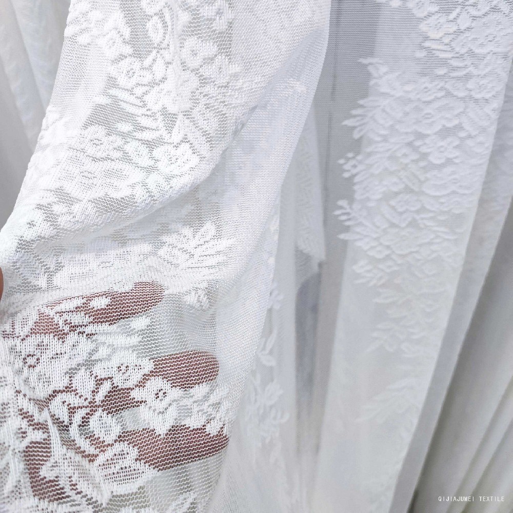 White sheer Voile window panel