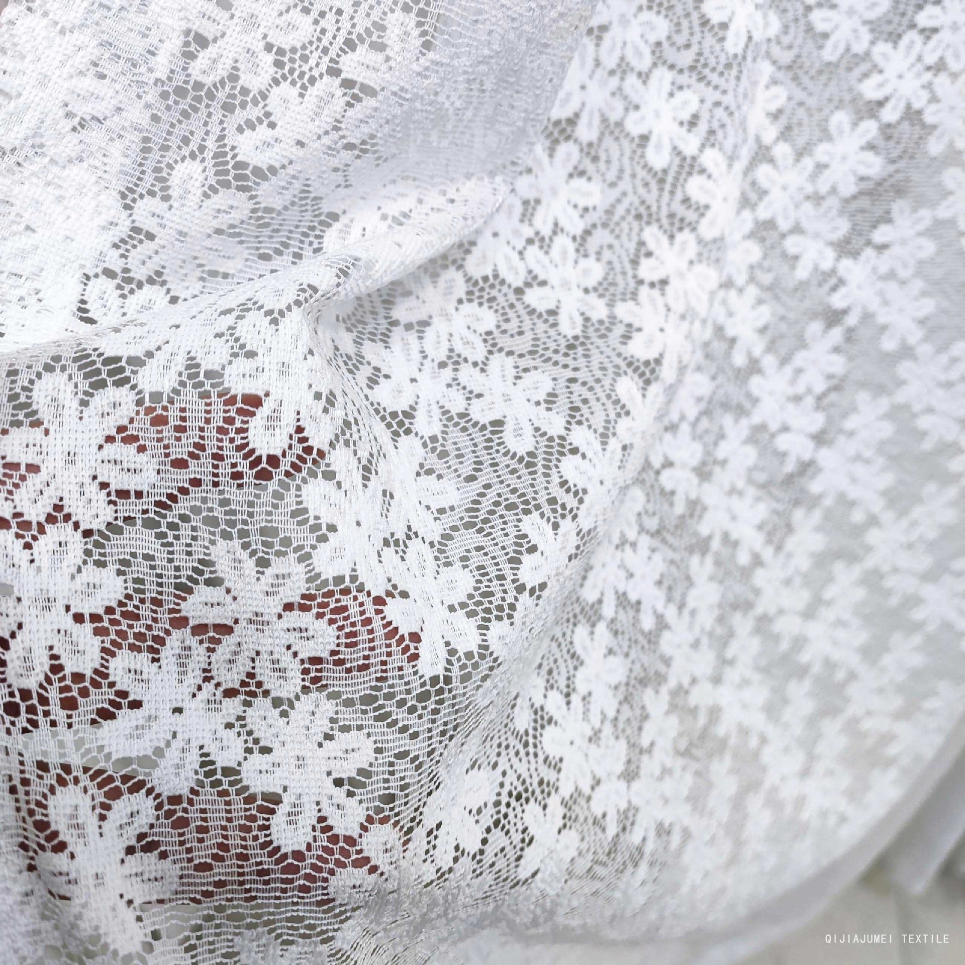 Transparent Embroidered Lace Veil Sheer Curtain