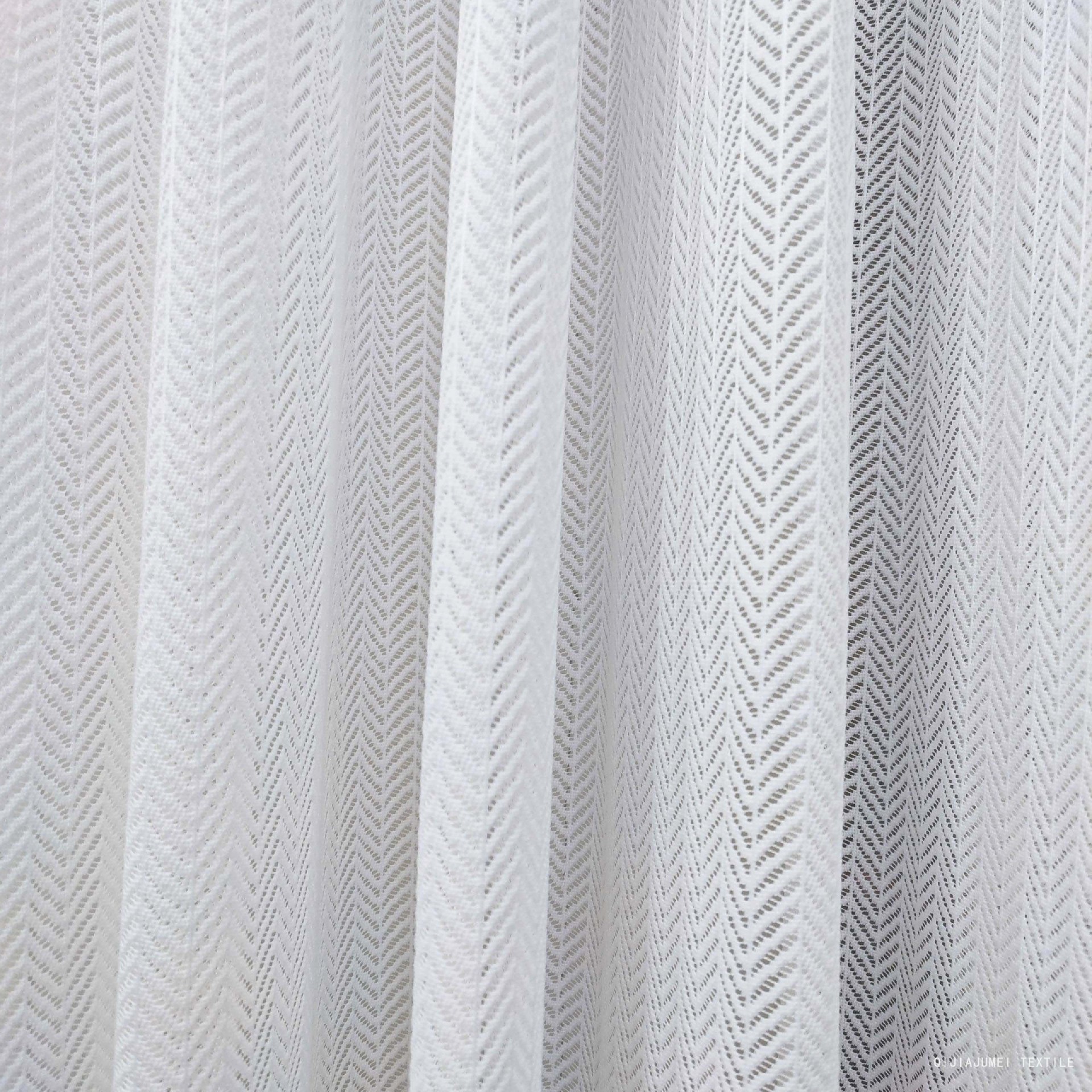 White Jacquard wheat ears sheer curtain