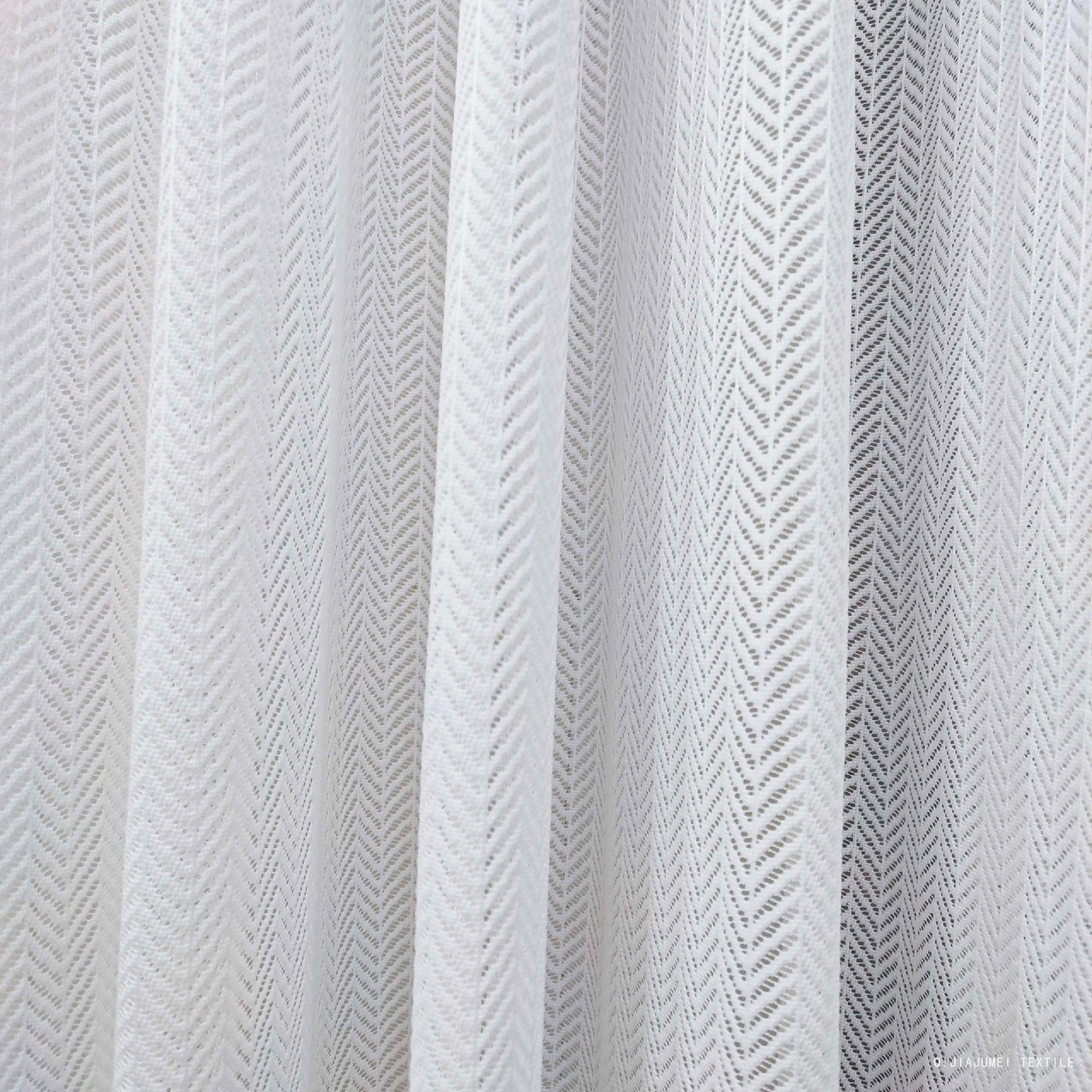 White Jacquard wheat ears sheer curtain