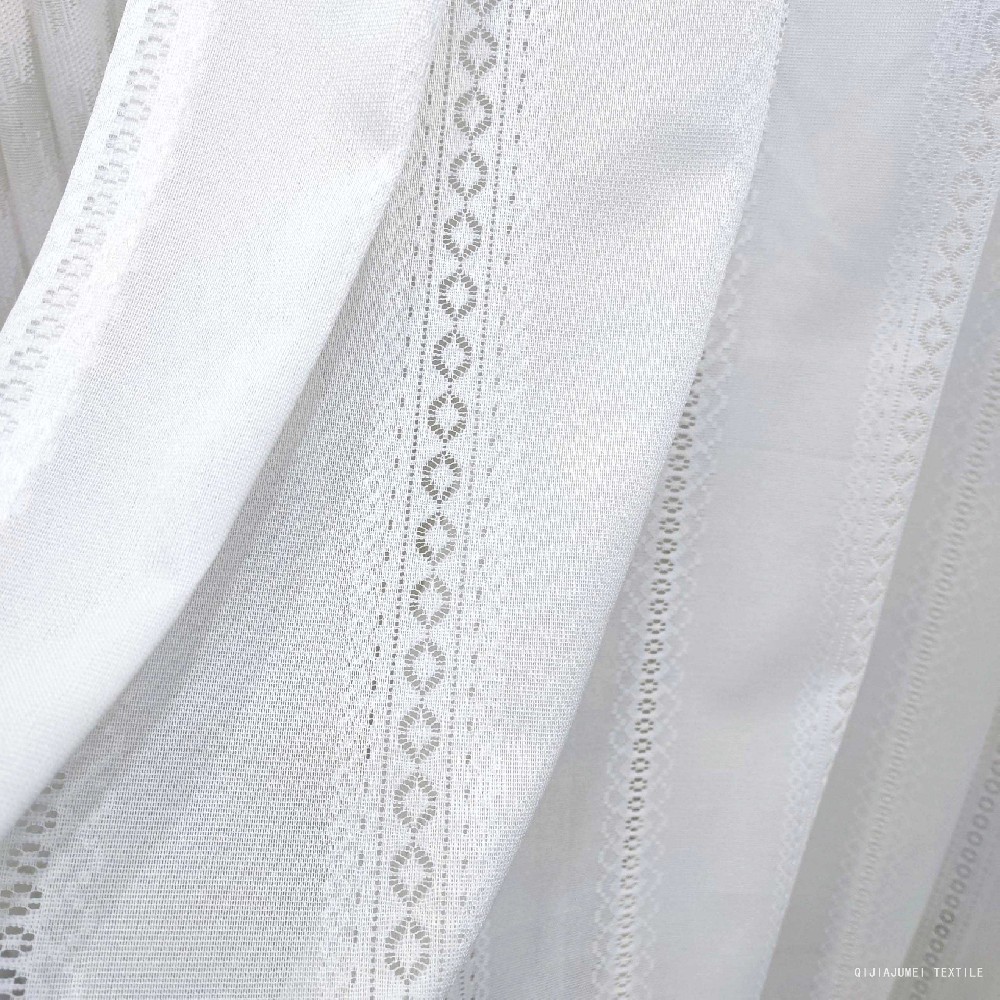 White Semi sheer mesh fabric