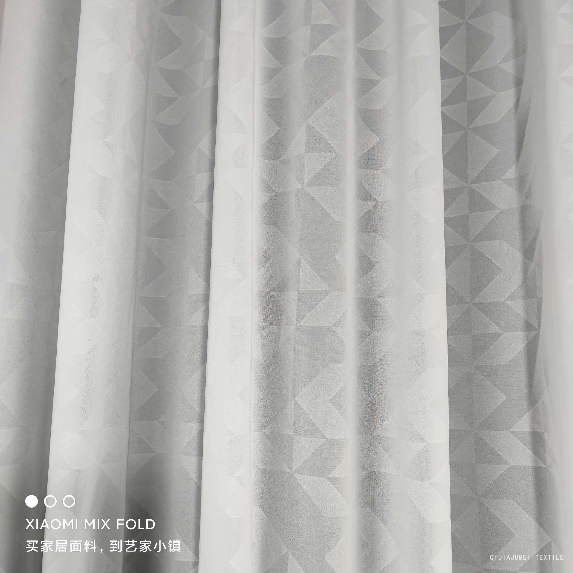 Light gray gauze chiffon fabric