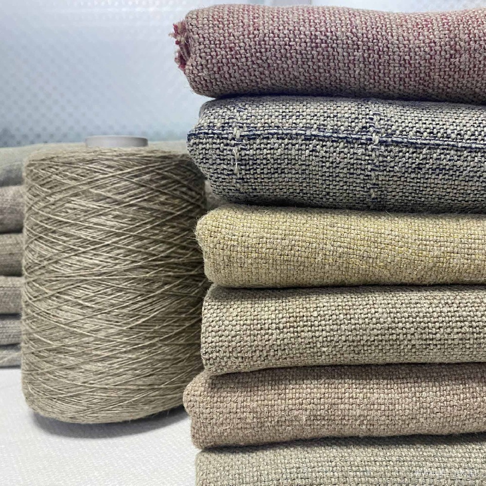 Linen Cotton Viscose Polyester Blended Heavy Weight Fabrics Series In Stock